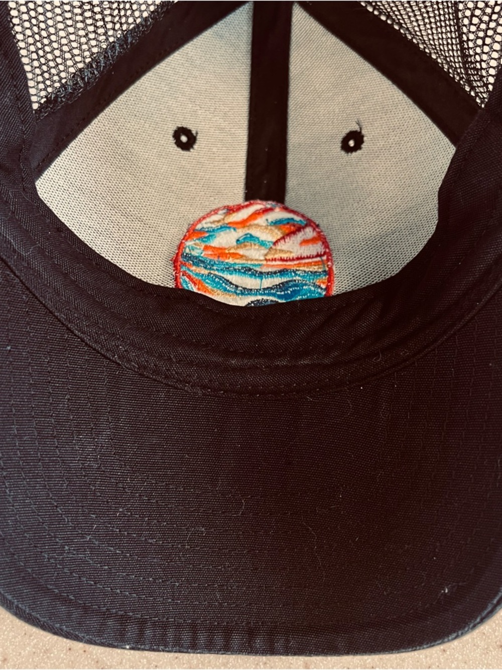 Patagonia Stained Glass Trucker Snap Back Hat Black - Picture 4 of 5